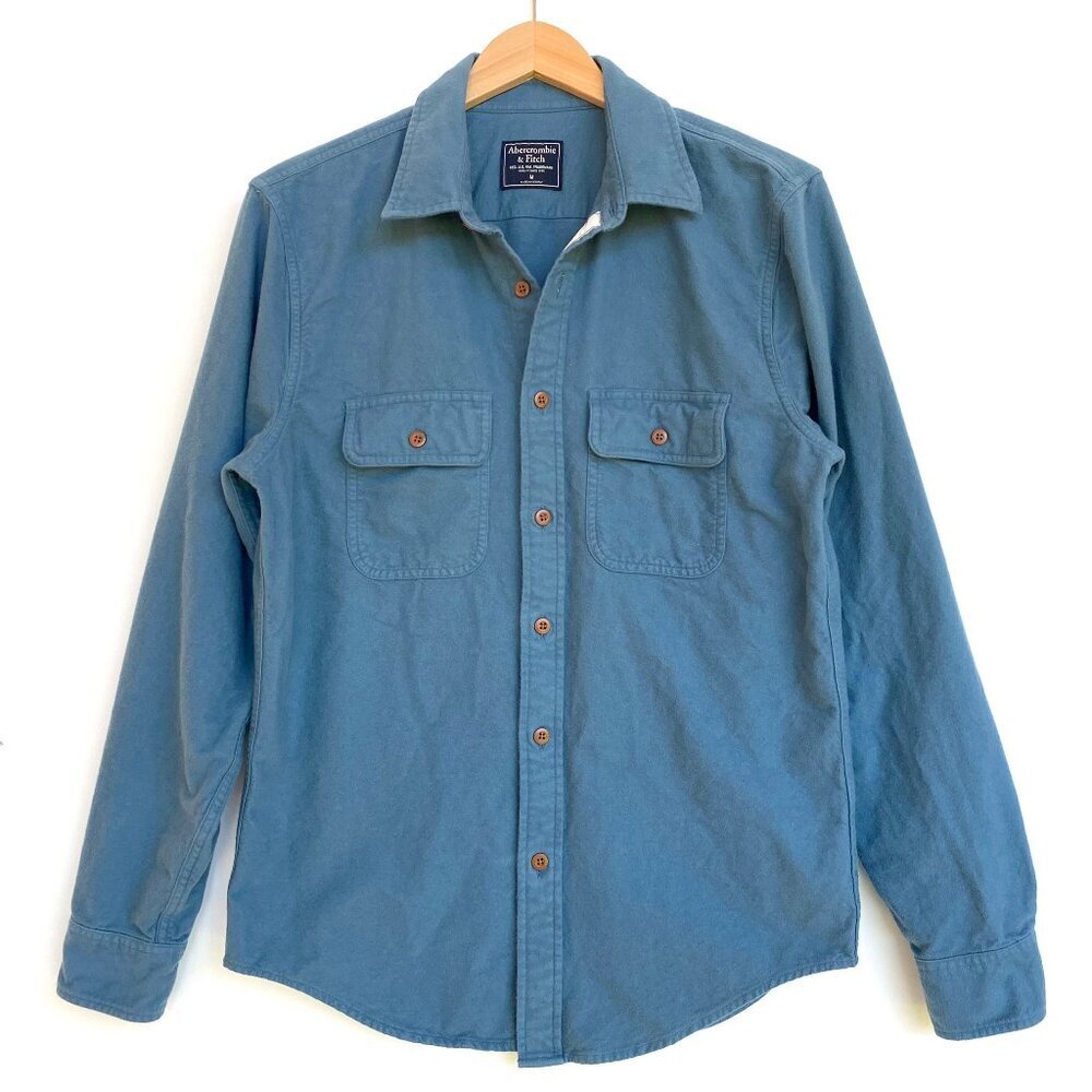 Abercrombie & Fitch Heavyweight Blue Chamois Workshirt M